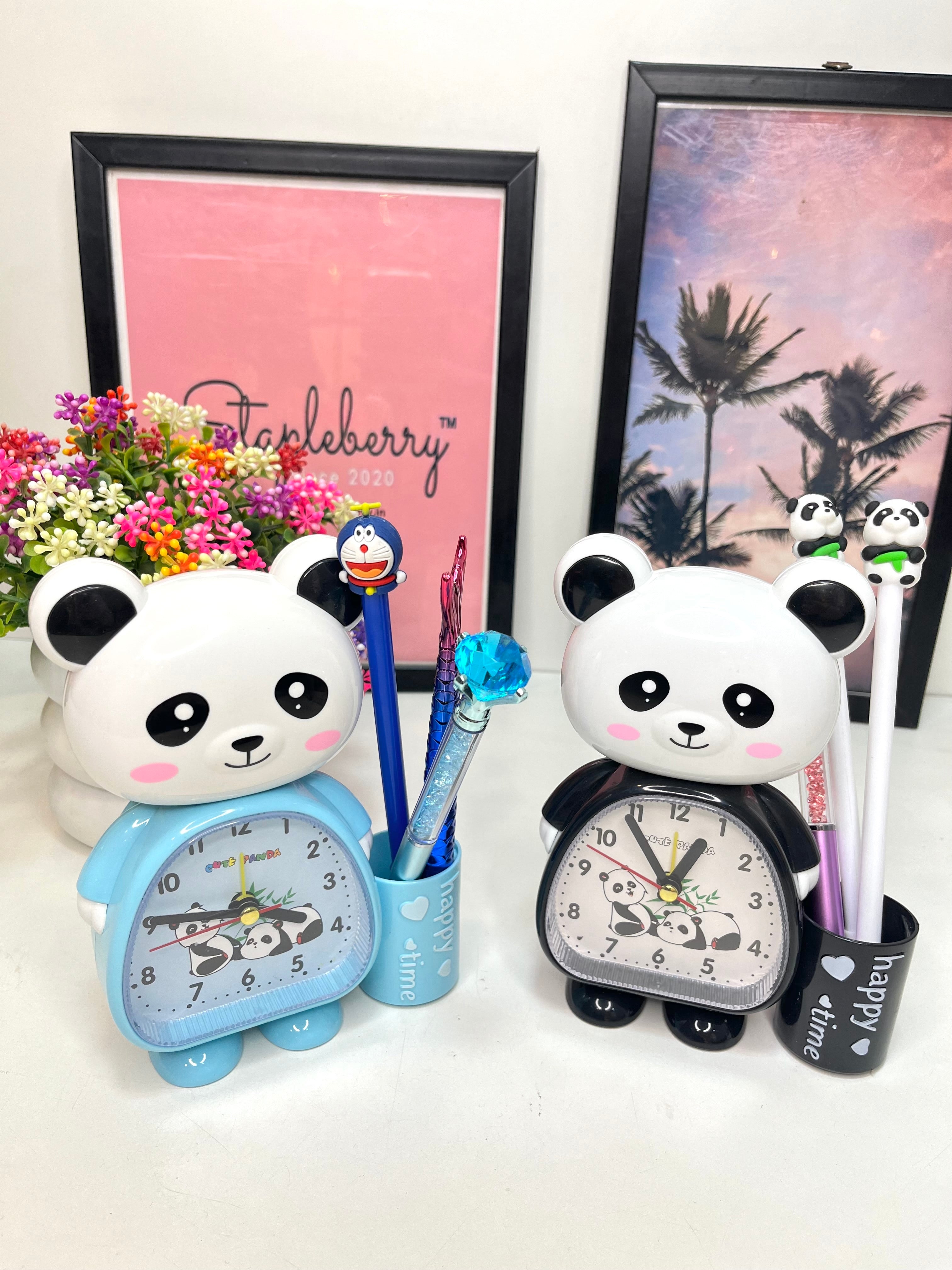 Panda Alarm Clock with Stand Panda Clock Stapleberry