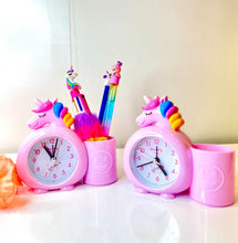 Load image into Gallery viewer, Unicorn Alarm clock with pen stand

