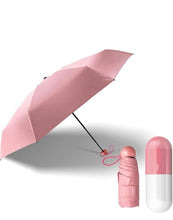 Load image into Gallery viewer, Capsule Umbrella | Portable folded umbrella | Quirky Umbrella | Capsule shaped umbrella