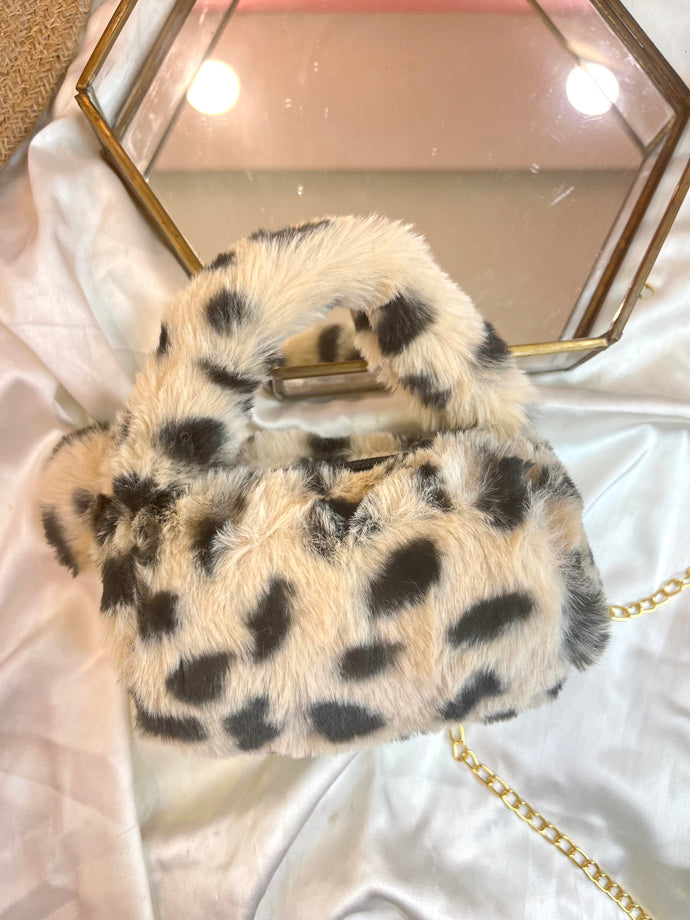 Mini furr sling bag | tiger print furr bag (random color may come)