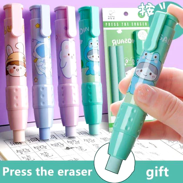 Kawaii push eraser | Kawaii Eraser with refill