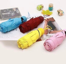 Load image into Gallery viewer, Capsule Umbrella | Portable folded umbrella | Quirky Umbrella | Capsule shaped umbrella