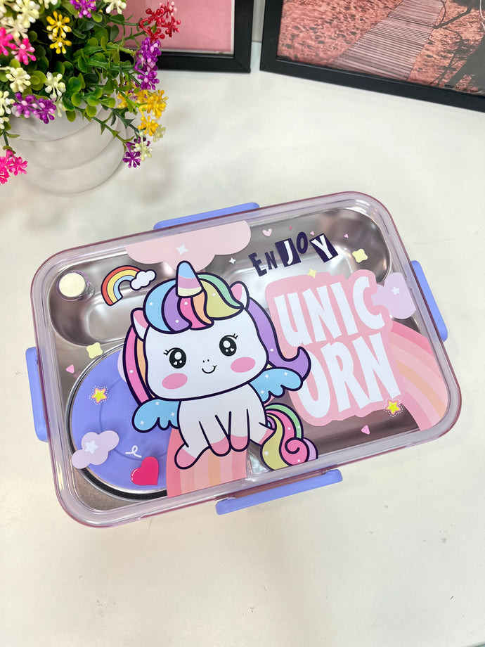 Quirky Big Bento Box | Unicorn Steel Lunch Box | Big Unicorn Lunch box| Dino lunch