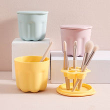 Load image into Gallery viewer, Makeup brush holder with silicon cleaner | Makeup Silicon Cleaner with holder
