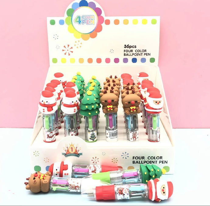 Christmas Multicoloured 4 in 1 pen | mini pen (1pc)