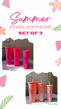 Load image into Gallery viewer, Summer Cool Sipper ( set of 3)
