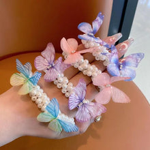 Load image into Gallery viewer, Butterfly Pearly Hairtie | Cute pearl Hairtie (1pc)
