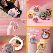 Load image into Gallery viewer, Kawaii LED Mirror Fan | Makeup LED mirror fan (1pc) | Cable Operated
