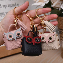 Load image into Gallery viewer, Mini Owl Bag Keychain | Mini Pouch Keychain
