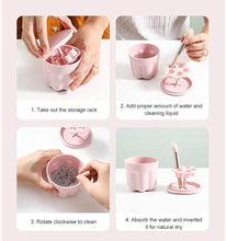 Load image into Gallery viewer, Makeup brush holder with silicon cleaner | Makeup Silicon Cleaner with holder
