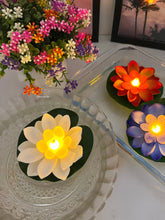 Load image into Gallery viewer, Smokeless water censor diyas | flower water diyas (set of 6)
