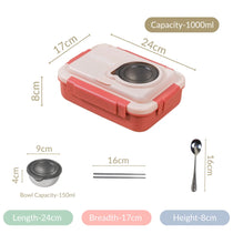 Load image into Gallery viewer, Double Layered Lunch Box | Big Bento Lunch Box (pink colour)
