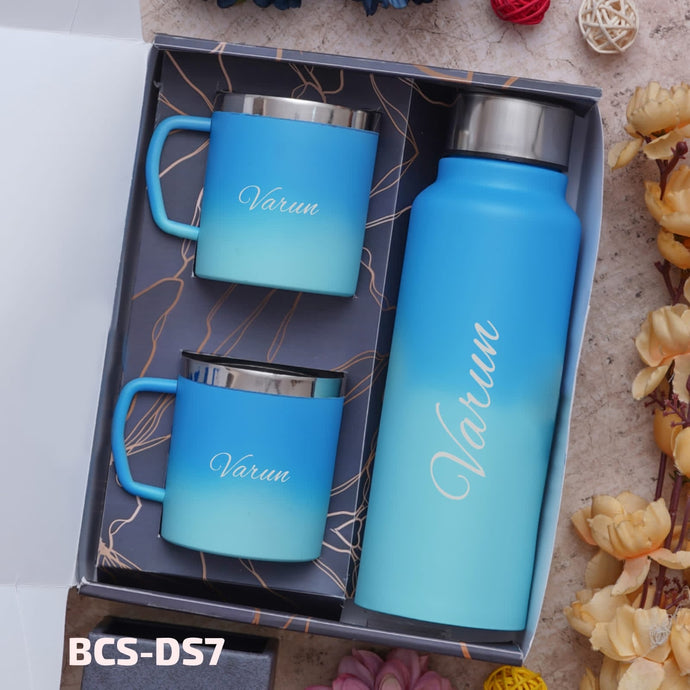 Premium Customised Bottle & Cup set | bottle & cup gift set
