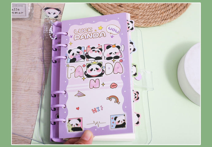 Panda Quirky Notebook | Transparent cover panda notebook (1pc)