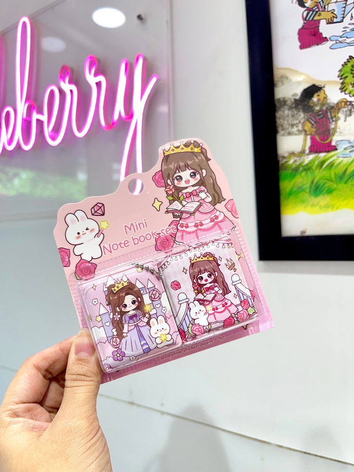 Princess Mini Notebook Set | Mini notebook set (pack of 2 notebook)