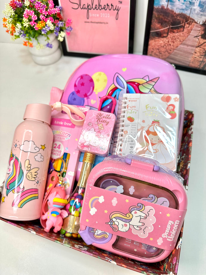 Pink School Basket | Gift for girls | School Gifts | Gift Hamper
