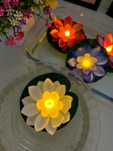 Load image into Gallery viewer, Smokeless water censor diyas | flower water diyas (set of 6)
