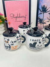 Load image into Gallery viewer, Panda Mug with Lid &amp; Keychain | Panda Mug with keychain (1pc)
