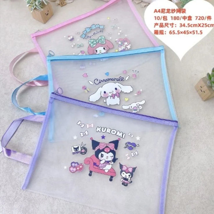 Kuromi Folder Bag | Net Folder Bag