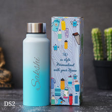 Load image into Gallery viewer, Customised Ombre steel bottle | Colourful customised bottle | steel flask
