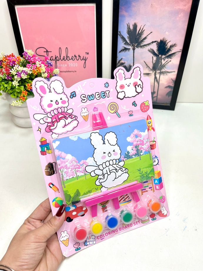 Quirky Canvas with paint colours and brush