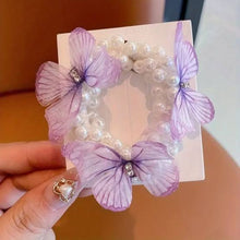 Load image into Gallery viewer, Butterfly Pearly Hairtie | Cute pearl Hairtie (1pc)
