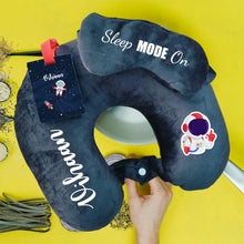 Load image into Gallery viewer, Customised Travel Kit | Perosnalised Travel Kit | Customised Neck Pillow | Customised Eye Mask | Bag Tag

