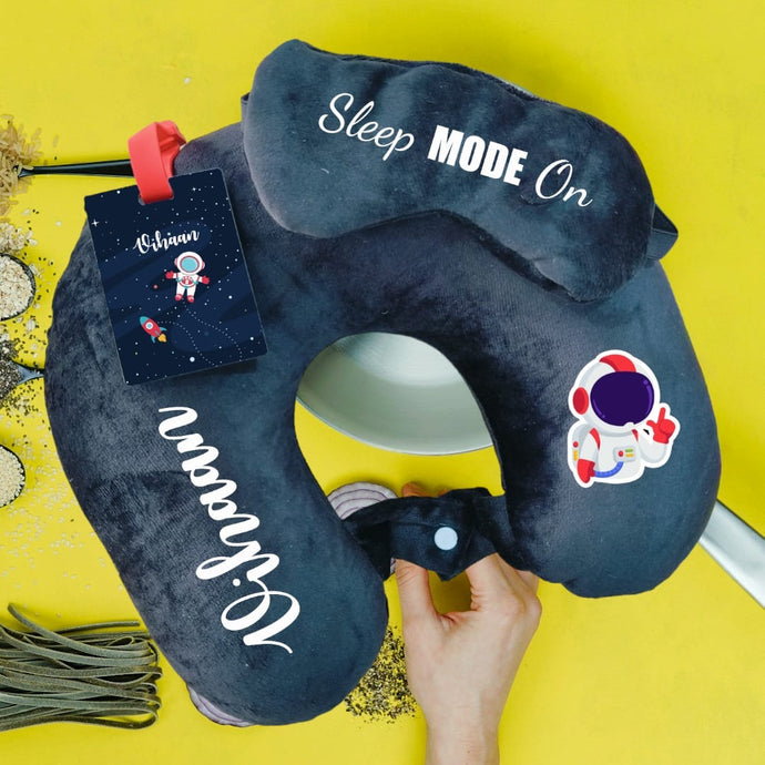 Customised Travel Kit | Perosnalised Travel Kit | Customised Neck Pillow | Customised Eye Mask | Bag Tag