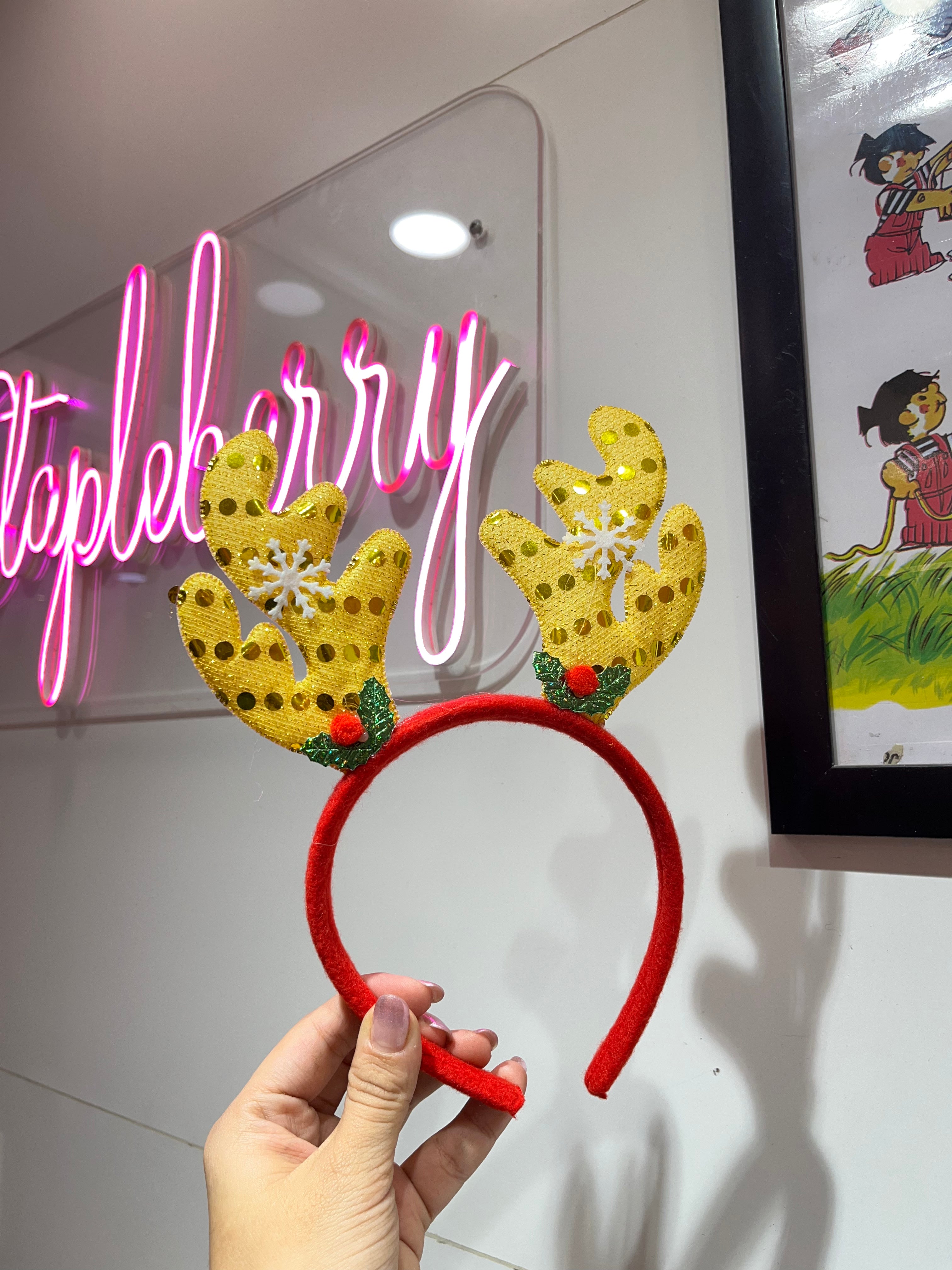 Christmas Headband quirky christmas horn band Stapleberry