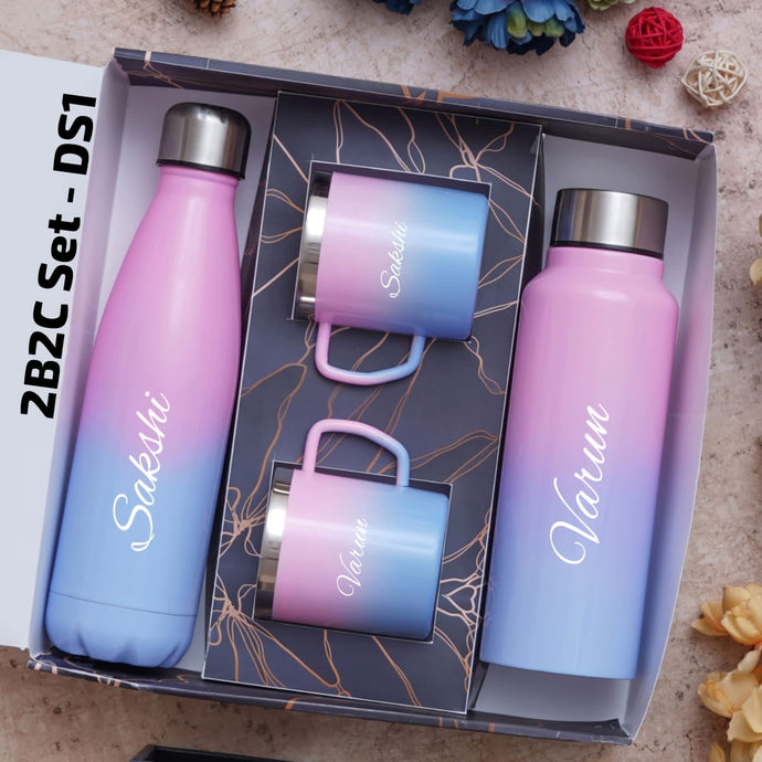 Bottle and cup set | 2 bottle and cup set | Dual bottle & cup set