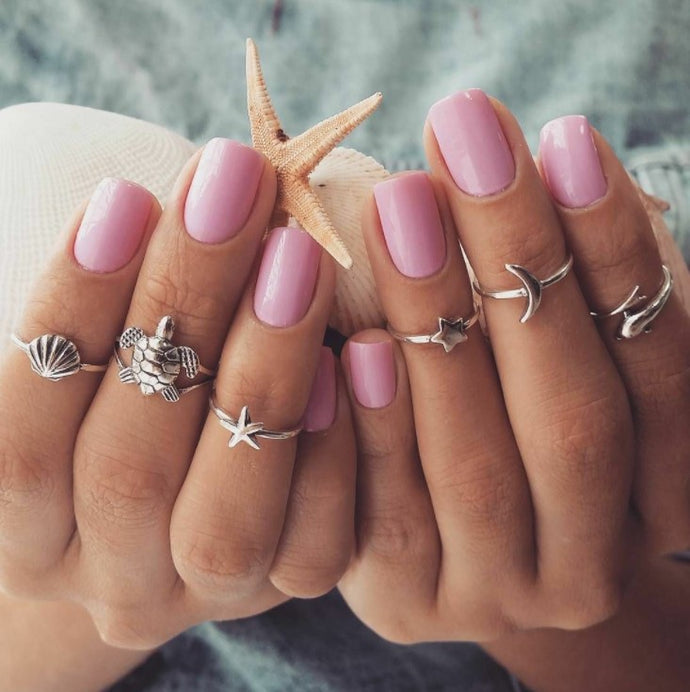 Pinteresty Silver Ring set | pack of 6 rings