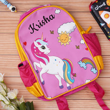 Load image into Gallery viewer, Reversible School Bag Combo Set | Reversible School Bag with Pouch Set | Reversible Bag with full combo set
