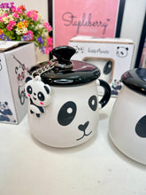 Load image into Gallery viewer, Panda Mug with Lid &amp; Keychain | Panda Mug with keychain (1pc)
