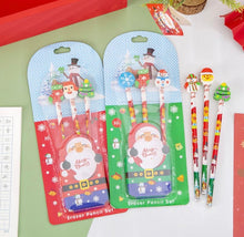 Load image into Gallery viewer, Christmas Pencil Set | pack of 3 pencils
