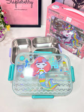 Load image into Gallery viewer, Quirky Bento Lunchbox | Stainless steel lunch box | leak proof | Holographic lunch
