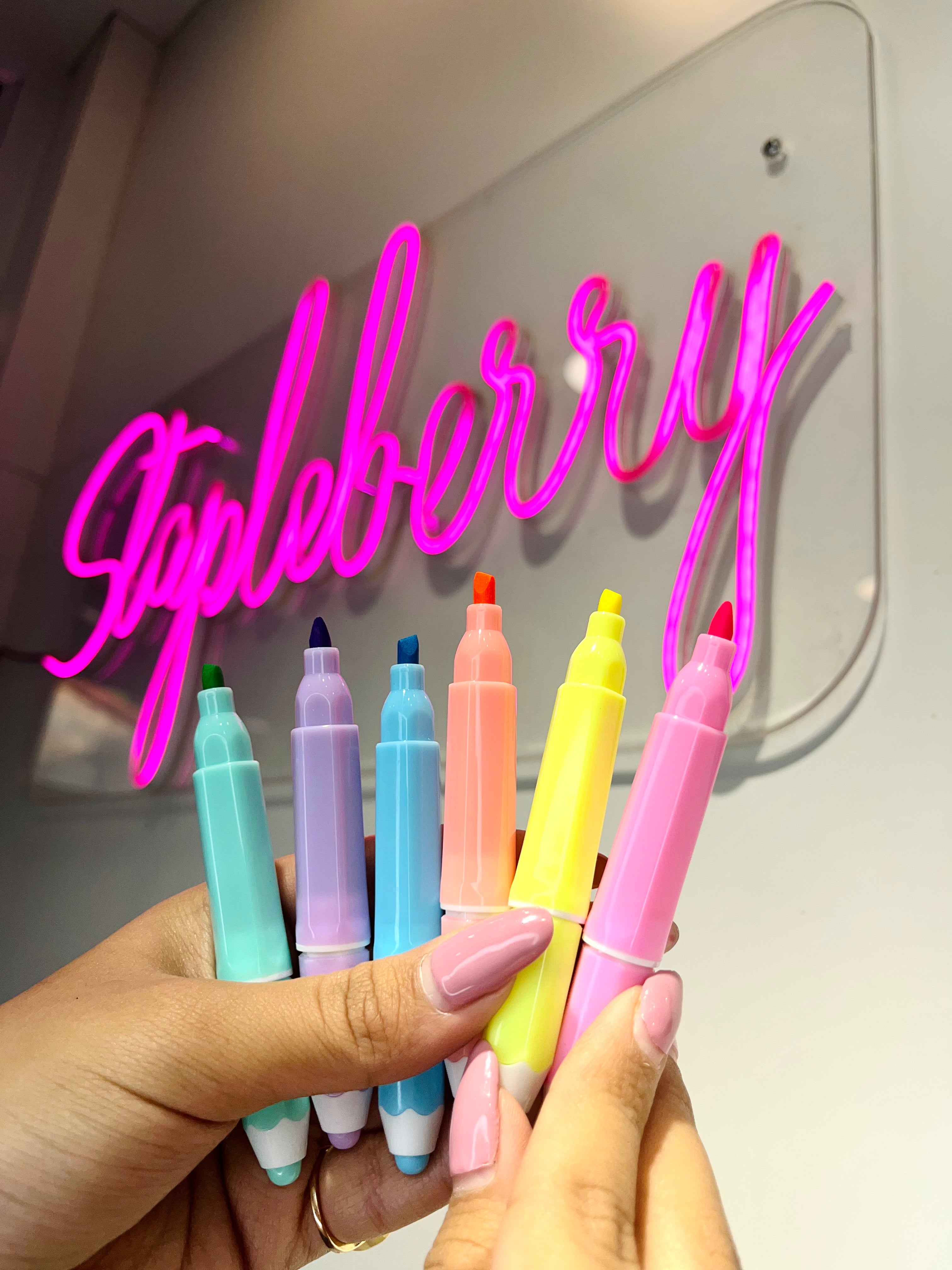 Pencil Shaped Highlighters Stapleberry