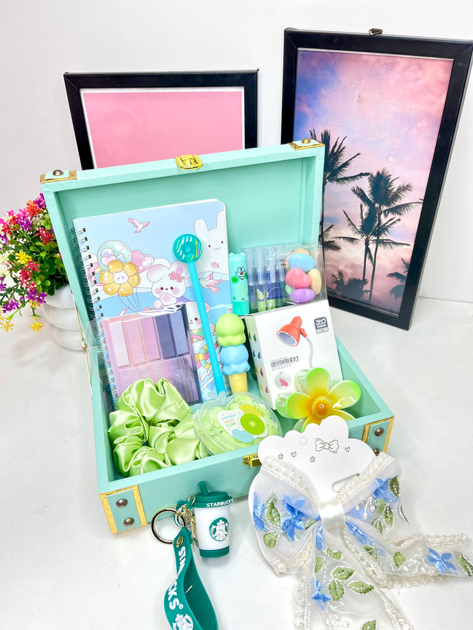 Customised Pastel Accessories Hamper | Trunk box hamper