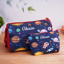 Load image into Gallery viewer, Premium Duffle Bag and Pouch Combo | Customised gifts | Kids combo | Personalised Gifts
