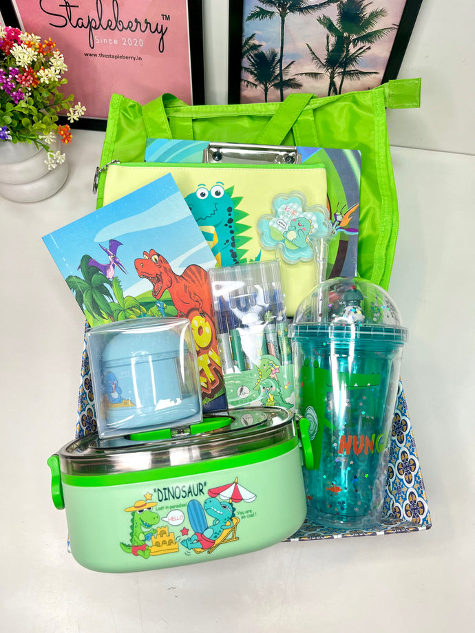 Dino Hamper Basket | Dino Goodie Basket