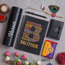 Load image into Gallery viewer, Workaholic bro customised rakhi hamper for brothers| Rakshabandhan 2023
