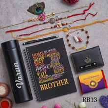 Load image into Gallery viewer, Workaholic bro customised rakhi hamper for brothers| Rakshabandhan 2023
