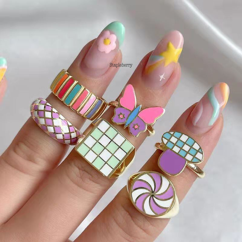 Cute Ring Set Y2K Rings Rings Stapleberry
