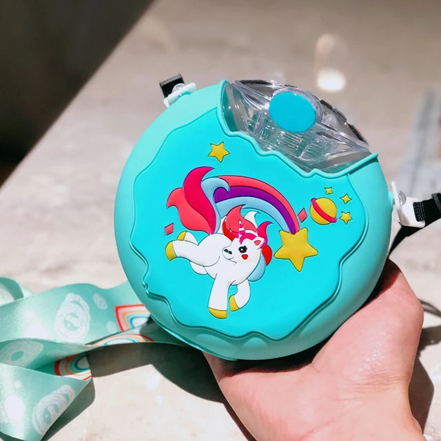 Unicorn Donut Sipper | Donut style bottle with strap