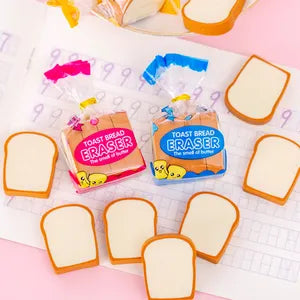 Toast Bread Eraser | Toast Eraser (pack of 4 mini erasers)