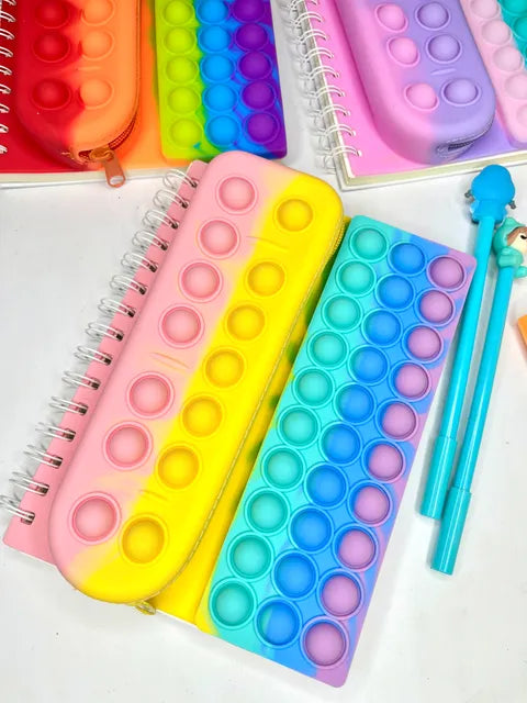 Pop it pouch notebook with attached pouch