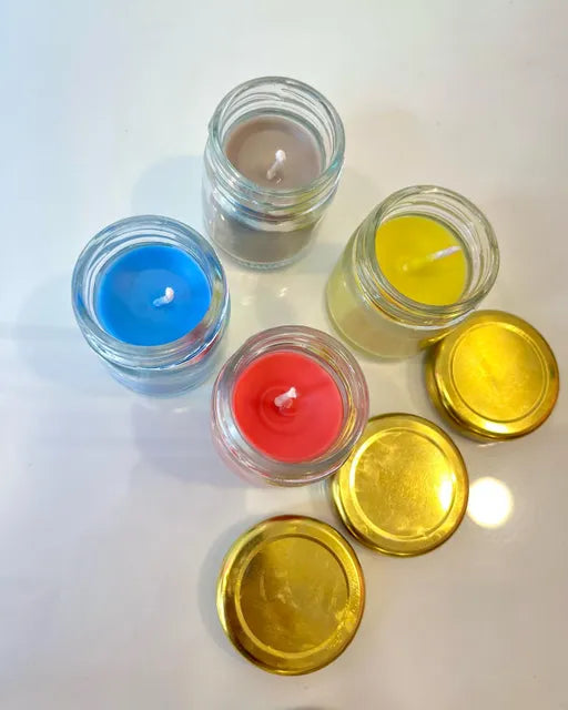 Mini glass jar candle