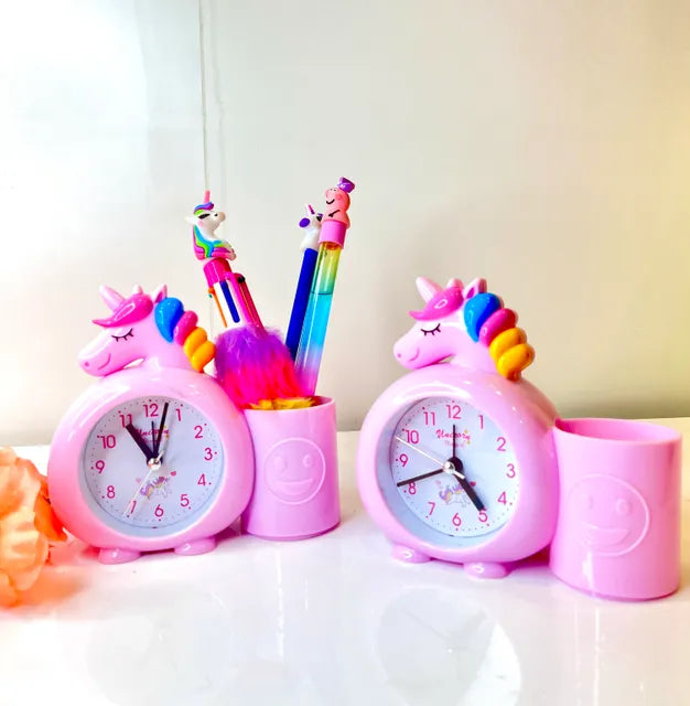 Unicorn Alarm clock with pen stand