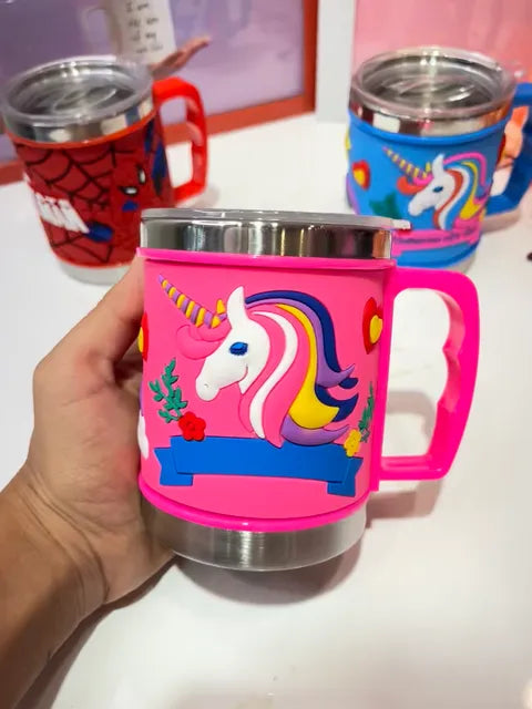 Quirky steel mug