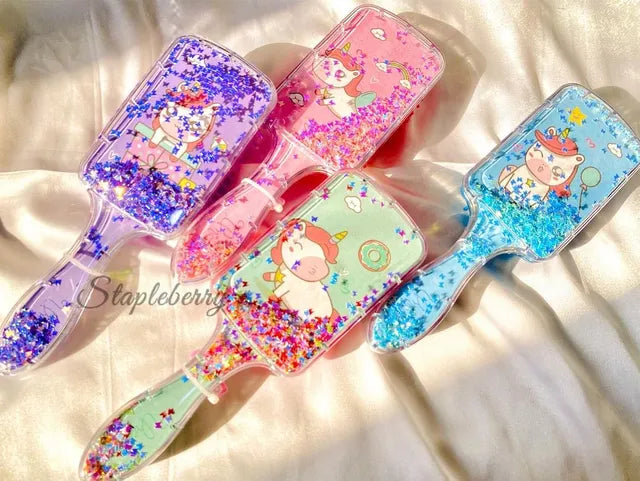Glitter hairbrush