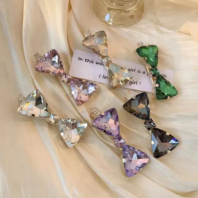 Bow Crystal Clip (single piece)